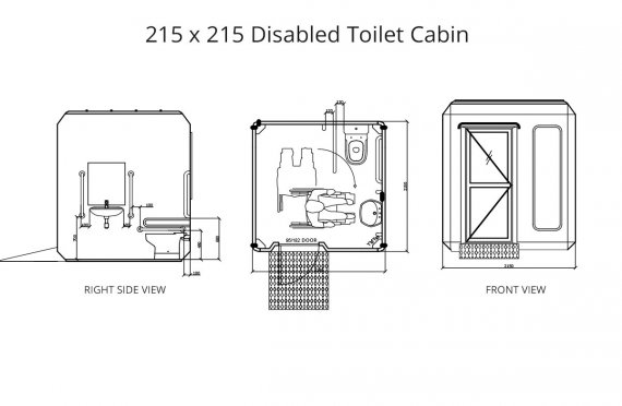 215x215 Cabina di  WC per disabili portatile