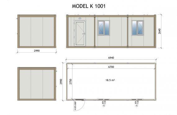 Casa modulo K 1001