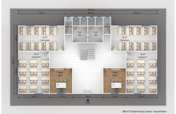 Aula portatile 480 m²