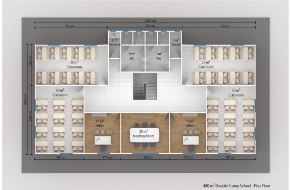 Aula portatile 480 m²