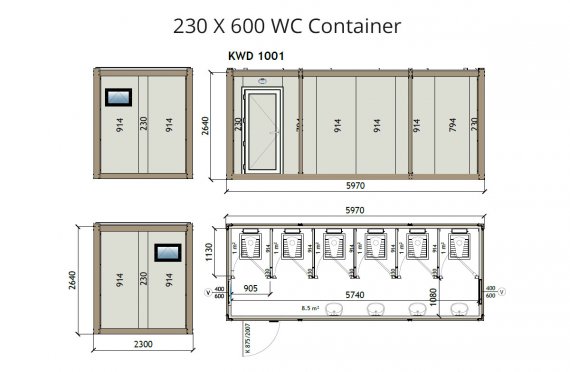 KW6 230X600 Wc Contenitore