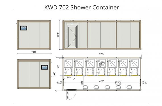 
Contenitore di doccia KWD 702